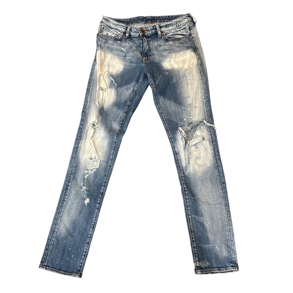 Denim & Supply Ralph Lauren Skinny Jeans Women Blue Distressed Ripped 31 x 29